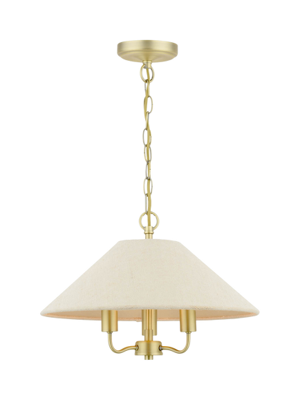 Laura Ashley Harland Pendant Ceiling Light, 40cm, Antique Brass, Brass