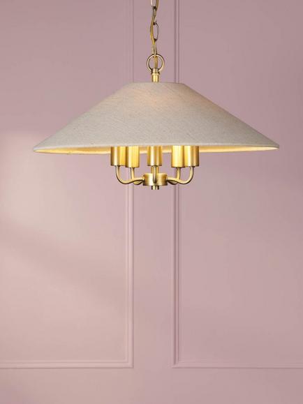 Laura Ashley Harland Pendant Ceiling Light, 50cm, Antique Brass - view 2, Brass