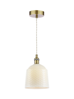 Laura Ashley Porcelain Pendant Ceiling Light, Set of 2, Cream, 