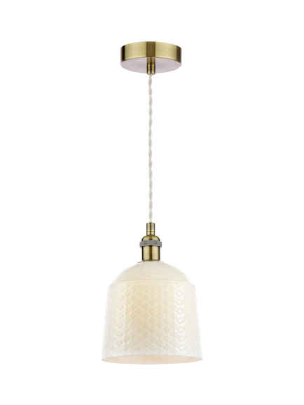 Laura Ashley Porcelain Pendant Ceiling Light, Set of 2, Cream, Cream