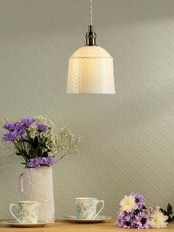 Laura Ashley Porcelain Pendant Ceiling Light, Set of 2, Cream - view 2, 