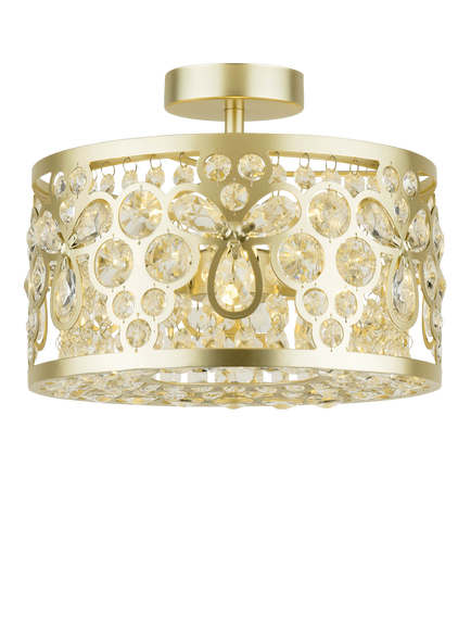 Laura Ashley Tilbrook Small Flush Ceiling Light, Champagne, Champagne