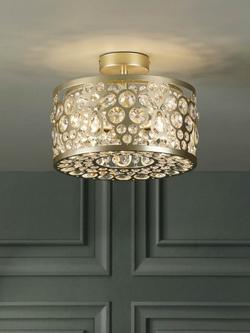 Laura Ashley Tilbrook Small Flush Ceiling Light, Champagne - view 2, 