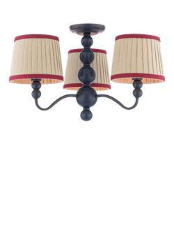 Joules Harewood 3 Arm Semi Flush Pendant Ceiling Light, Navy Blue, 