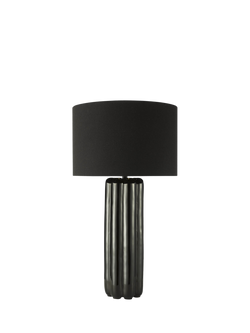 Där Hebron Glazed Ceramic Base Table Lamp, Black - view 2, 