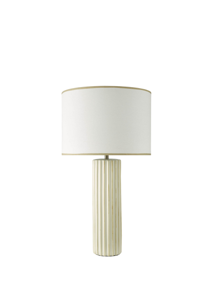 Där Idella Ceramic Column Base Table Lamp, Taupe - view 2, Taupe