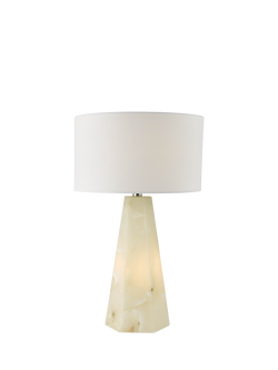Där Paget Dual Light Alabaster Table Lamp Base, Ivory