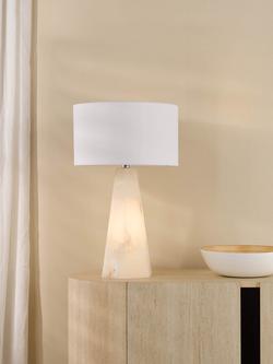 Där Paget Dual Light Alabaster Table Lamp Base - view 2, Ivory