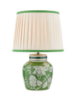 Laura Ashley Colwich Ceramic Base Table Lamp, Green, 