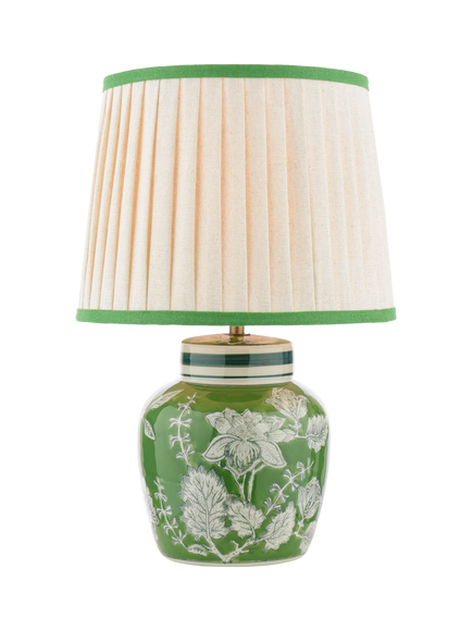 Laura Ashley Colwich Ceramic Base Table Lamp, Green, Green