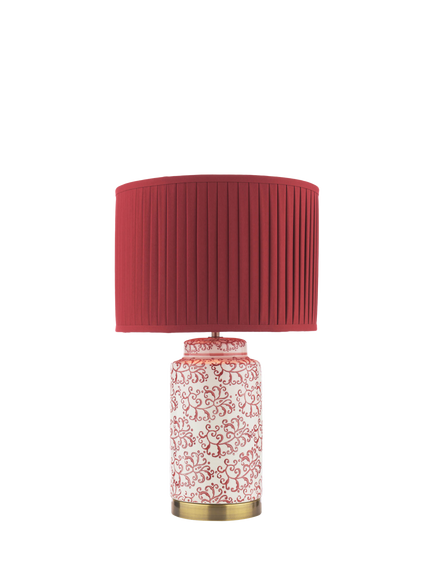 Laura Ashley Knipton Ceramic Base Table Lamp, Ruby, Ruby