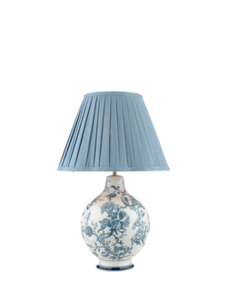 Laura Ashley Maltby Ceramic Base Table Lamp, Blue, 
