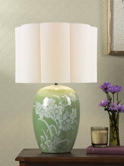 Laura Ashley Pashley Ceramic Base Table Lamp, Green - view 2, 