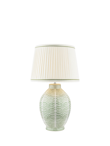 Laura Ashley Stannard Ceramic Base Table Lamp, Green, Green