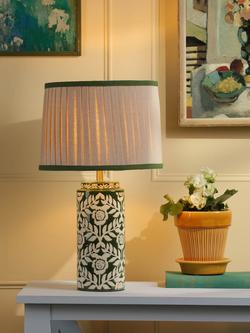 Joules Highclere Glazed Ceramic Base Table Lamp, Green - view 2, Green