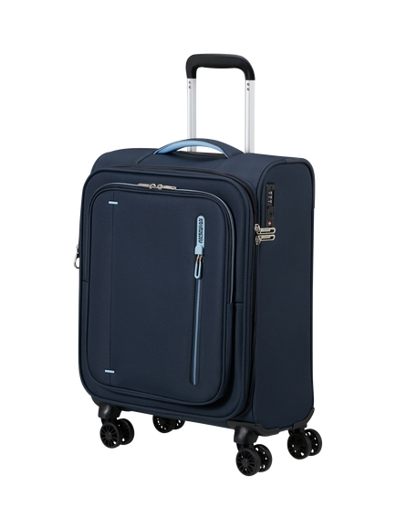 American Tourister Cloudrider 4-Wheel Expandable Cabin Suitcase, 43L, Navy
