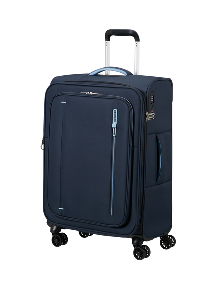 American Tourister Cloudrider 4-Wheel Expandable Medium Suitcase, 74L, Navy