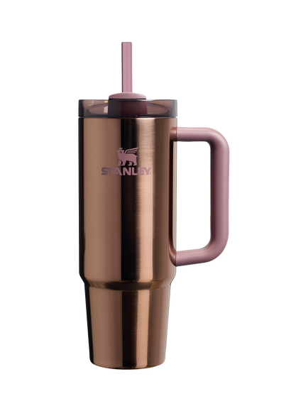 Stanley Quencher Stainless Steel FlowState Tumbler, 890ml, Polished Rose Gold, Polished Rose Gold