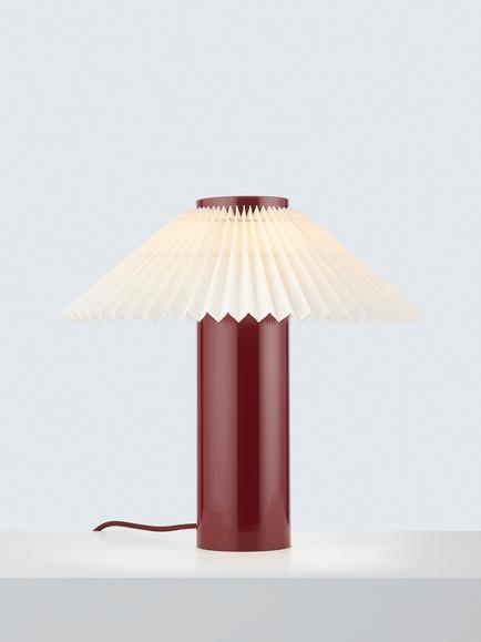 John Lewis Plissert Pleat Shade Table Lamp, Burnt Umber