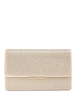 Carvela Anna Embellished Clutch Bag, Gold, Gold