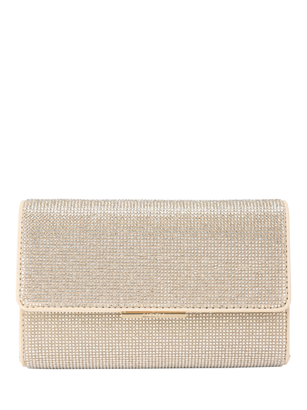 Carvela Anna Embellished Clutch Bag, Gold, Gold
