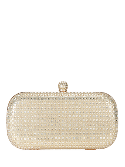 Carvela Cecilia Hard Clutch Bag, Gold, Gold