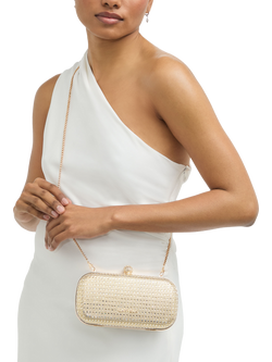 Carvela Cecilia Hard Clutch Bag, Gold - view 2, Gold