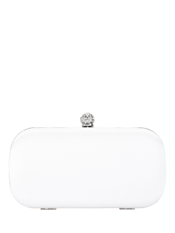 Carvela Cecilia Hard Clutch Bag, White, White