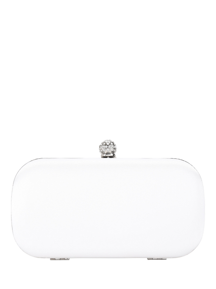Carvela Cecilia Hard Clutch Bag, White, White