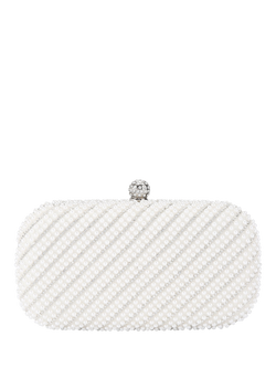 Carvela Cecilia Hard Clutch Bag, White/Multi, White/Multi
