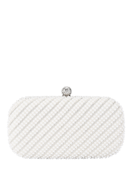 Carvela Cecilia Hard Clutch Bag, White/Multi, White/Multi