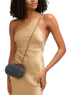 Carvela Pietra Hard Clutch Bag, Black - view 2, Black