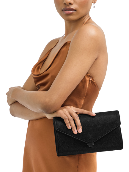 Carvela Spiral Envelope Clutch Bag - view 2, Black