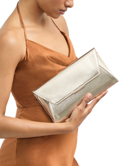 Carvela Spirit Clutch Bag - view 2, Gold