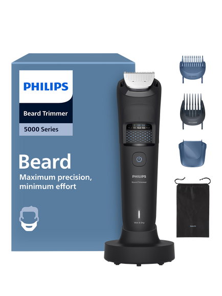 Philips 5000 Series Beard Trimmer, Black, Black