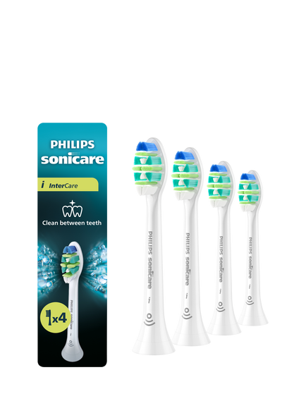 Philips Sonicare HX9004/87 InterCare Toothbrush Heads, Pack of 4, White, White