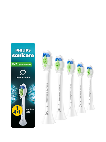 Philips Sonicare HX6065/88 Optimal White Toothbrush Heads, Pack of 5, White, White
