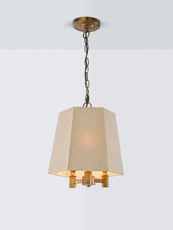 John Lewis Winchester 3 Bulb Hexagon Ceiling Light, Oatmeal, Oatmeal