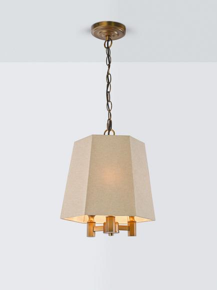 John Lewis Winchester 3 Bulb Hexagon Ceiling Light, Oatmeal, Oatmeal