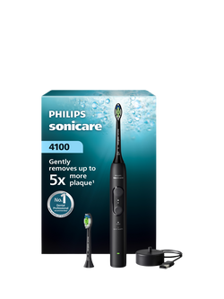 Philips Sonicare HX4042/52 4100 Electric Toothbrush, Black, Black