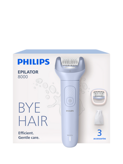 Philips Series 8000 RE708/00 Cordless Wet & Dry Epilator with ProGuide Technology, Blue, Blue