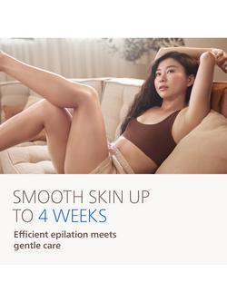 Philips Series 9000 BRE718/00 Cordless Wet & Dry Epilator with ProGuide Technology, Peach - view 2, Peach