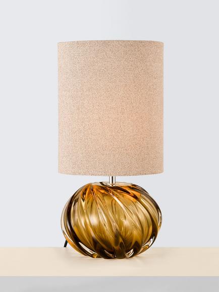 John Lewis Liora Gloss Table Lamp, Black, Black