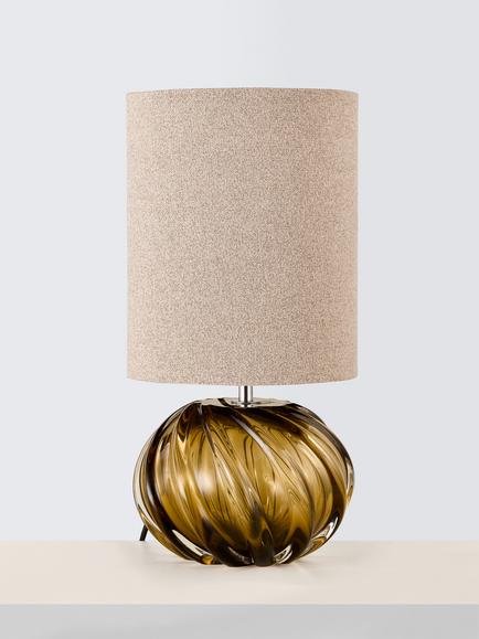 John Lewis Liora Gloss Table Lamp, Black - view 2, Black