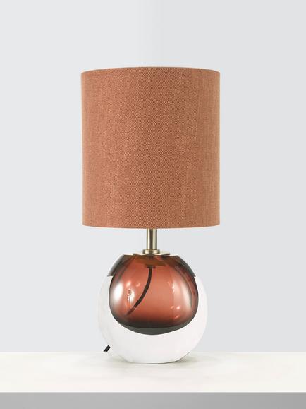 John Lewis Redden Glass Table Lamp, Sienna, Sienna