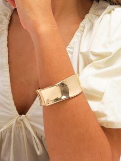 Jon Richard Large Curve Cuff - view 2, Gold