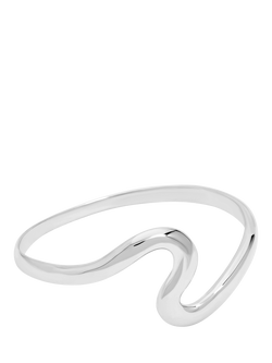 Jon Richard Polished Swirl Bangle, Silver