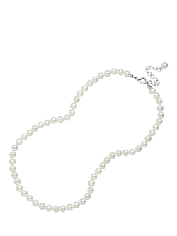 Jon Richard 6mm White Pearl Necklace, Cream, Cream