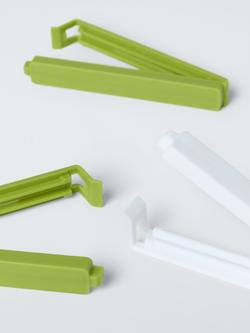John Lewis Food Bag Seal Clips, Pack of 8, Green/White - view 2, Green And White