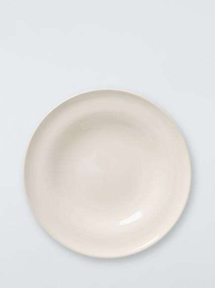 John Lewis Scandi Stoneware Side Plate, 21.9cm, Natural, Natural